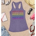 thumbnail image 3 of S4E Women's Love is Love Rainbow Gay Pride Racerback Slim Fit Medium Purple, 3 of 4