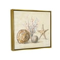thumbnail image 4 of Stupell Industries Sunrise Beach Seashells Animals & Insects Painting Gold Floater Framed Art Print Wall Art, 21 x 17, 4 of 10