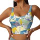 thumbnail image 1 of Fotbe Cute Poodle Dog Sujetador Deportivo Largo sin Aros para Mujer con Almohadillas y Soporte Medio, Transpirable y Absorbente, Camiseta Tipo Chaleco o Tank Top-XX-Large, 1 of 8