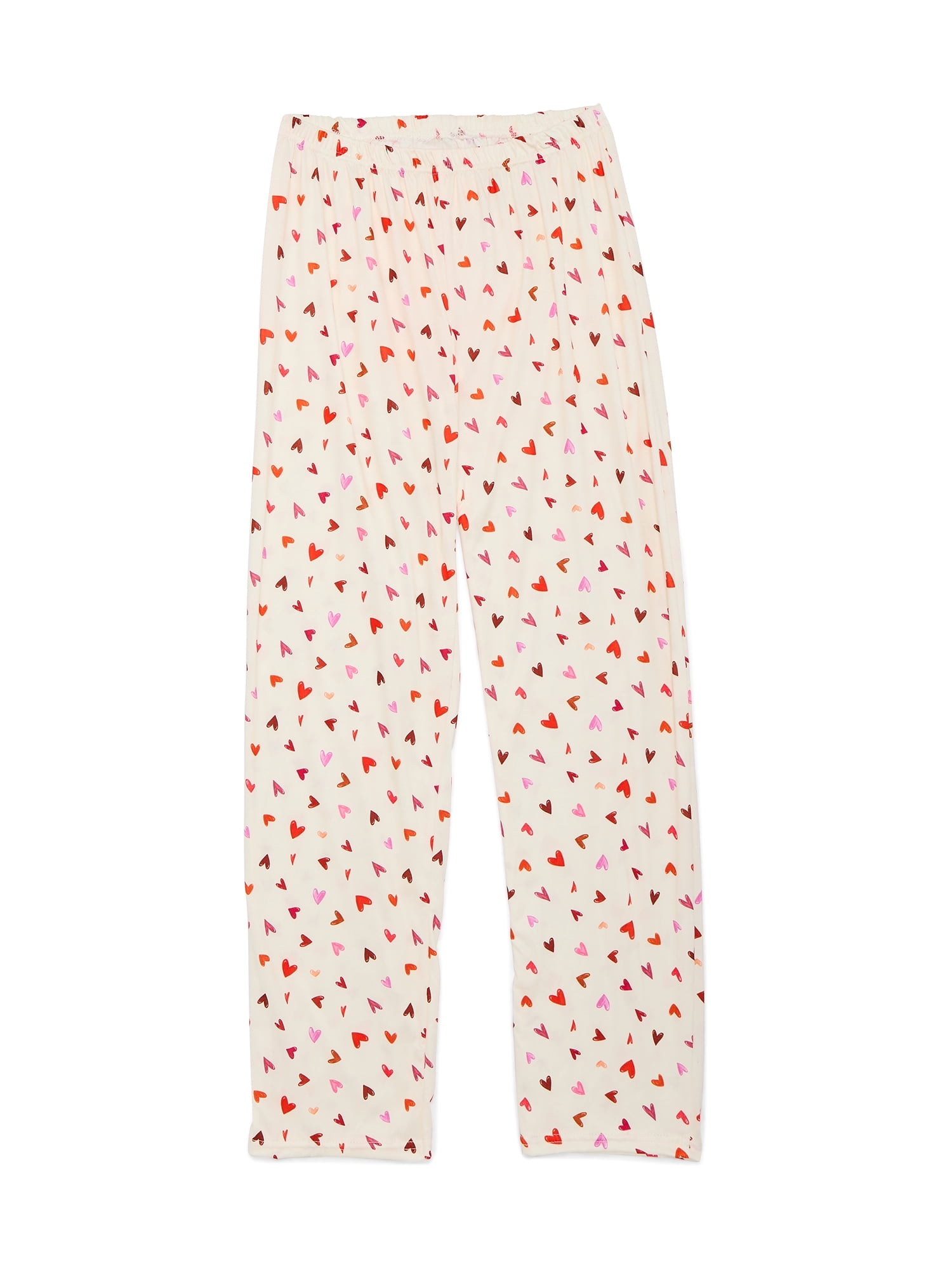 Catherne Malandrino Girls Short Sleeve Top, Pant and Shorts with Bonus Scrunchie 4-Piece Pajama Set, Sizes 4-16