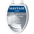 thumbnail image 3 of Mayfair Cassel Slow Close Toilet Seat, Easy Clean, Non Slip Premium Wood Seat, Easy Install, Made in USA, Elongated, White, 3 of 5