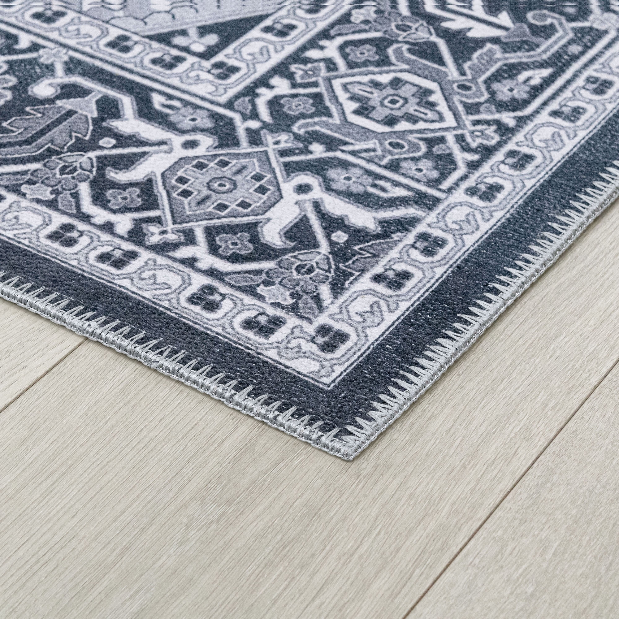 2x8 Modern Gray Runner Rugs for Hallway | Indoor Entry, Entryway, Walkway or Kitchen Rug 2'3'' x 7'3''