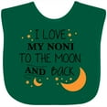 thumbnail image 3 of Inktastic I Love My Noni to the Moon and Back Boys or Girls Baby Bib, 3 of 4