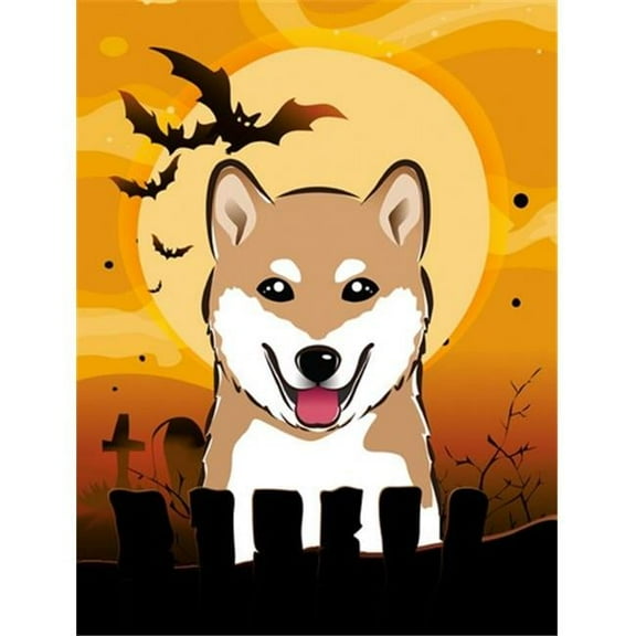 Halloween Shiba Inu Flag Garden Size