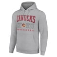 thumbnail image 2 of Men's Starter Heather Gray Vancouver Canucks Retro Graphic Pullover Hoodie, 2 of 3