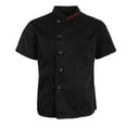 thumbnail image 2 of 2x Breathable Men Women Chef Coat Short Sleeve Kitchen Restaurant Bakery Cook Waiter size L XL, 2 of 8