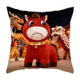 thumbnail image 2 of Hometravel Horse Themed Pillow Cover for Sofa, Cute Year of the Horse Ornament Design, Decorative Slipcover for Living Room, Seasonal Home Accent, Party Decor, 2 of 6