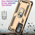 thumbnail image 3 of Decase for Samsung Galaxy A03S (US Version) Case, Military Grade Drop Protection Magnetic Ring Holder Kickstand Protective Heavy Duty Phone Case for Samsung Galaxy A03S, Gold, 3 of 8
