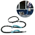 thumbnail image 2 of Hands-Free Dog Running Leash for Training and Jogging, Adjustable Belt with Dual Handles, Reflective Bungee for Medium Dogs (Blue), 2 of 5