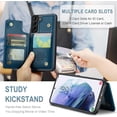 thumbnail image 2 of For Samsung Galaxy S21 Plus Case with Card Holder, for Samsung S21 Plus Wallet Case for Women Men with RFID Blocking, Durable Kickstand Shockproof Case for Galaxy S21 Plus 5G,Red, 2 of 6