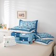 thumbnail image 6 of Homewish Lovely Xmas Snowman 7-Piece Twin Bedding Sets,Cute Polka Dots Bedding Comforter Set,Blue White Sheet Sets For Girl Teens,Breathable Home Decor Reversible, 6 of 8