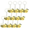 thumbnail image 1 of OULII 12Pcs Bee Keyring Novelty Bee Shape Keychain with Durable Metal and Plastic Materials, 1 of 6