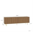 thumbnail image 2 of Aukfa Modern TV Stand for 75 inch TV with Door for Living Room Bedroom,Walnut, 2 of 5
