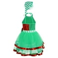 thumbnail image 2 of YiZYiF Girls Sparkly Dance Figure Ice Skating Dress Ballet Tutu Christmas Party Performance Costume Green 10, 2 of 7