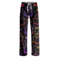 thumbnail image 4 of Orange 2026 Lounge Pj Bottoms Wide Leg Sleep Pant Print Drawstring Wide Leg Pj Bottoms Cute Funny Lounge Sleepwear M, 4 of 5