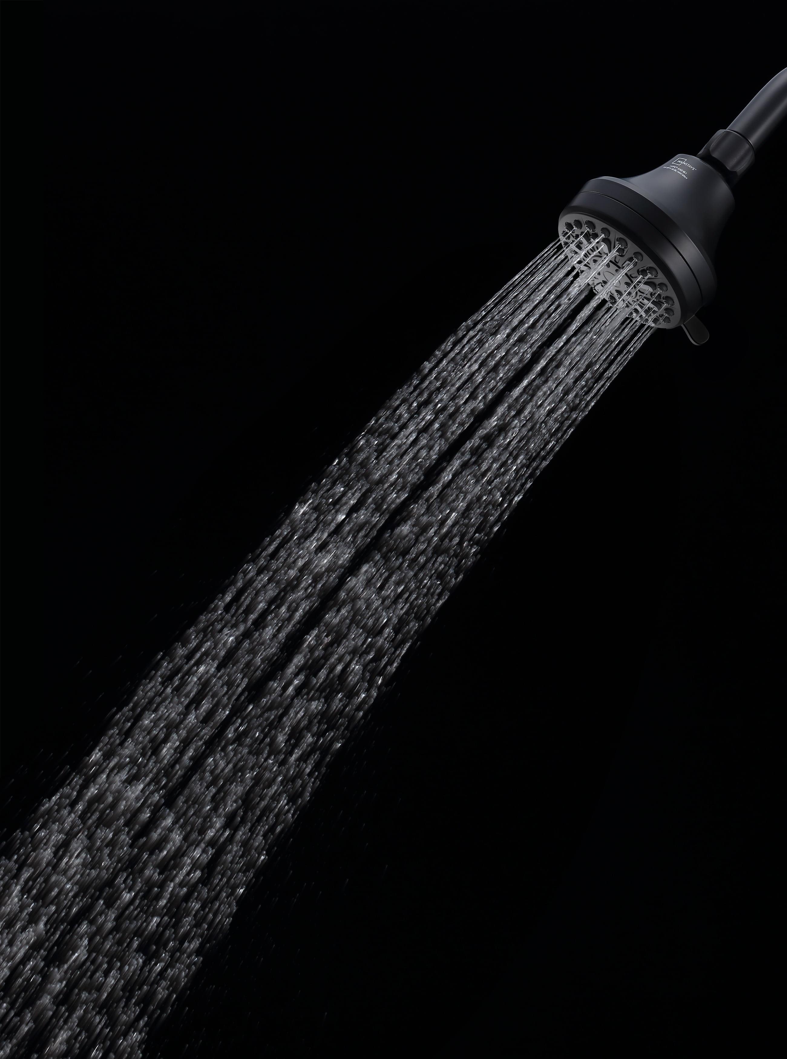 (6 pack) Mainstays 6-Setting Matte Black Shower Head, 3.5" Face with Rub-Clean Nozzles