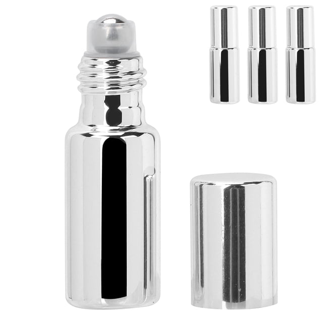 Botellas Roll On, 3 piezas Botella de Perfume de Vidrio Profesional con Bola de Rodillo Botellas Roll On de Perfume Diseño a Prueba de Futuro