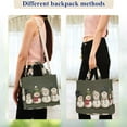 thumbnail image 4 of FORMRS Womens Corduroy Tote Bag Crossbody Shoulder Handbag with Pocket, Beige Snowmen, 4 of 7