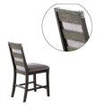 thumbnail image 3 of Benjara Wooden High Chairs with Upholstered Seat and Backrest, Set of 2, Gray, 3 of 5