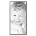 thumbnail image 2 of ArtToFrames 16" x 33" Silver with Stained Grey Picture Frame, 16x33 inch Silver Wood Poster Frame (WOM-4767), 2 of 7