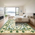thumbnail image 3 of ODIKA 8'x10' Machine Washable Non-Slip Area Rug, Oriental Green High Traffic Rug with Pad, Green, 1050362, 3 of 8
