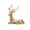White, variant on HUSI666 Standing Deer Christmas Decoration, Gold