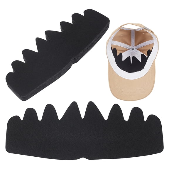 24 PCS Felt Hat Sweat Liner Caps Baseball Caps Inserts Shapers Black 98x262x1mm