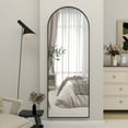GLSLAND Full Length Mirror 58"x18" Arched Morden Floor Mirror with