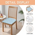 thumbnail image 2 of Light Blue Geometric Quatrefoil Pattern Seat Covers for Dining Room Chairs Set Of 4,Stretch Printed Washable Chair Seat Cover with Elastic Ties and Button,Removable Waterproof Couch Cushion Covers, 2 of 6
