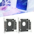 thumbnail image 3 of Fdit 2Pcs 2nd SSD HDD Caddy Optical Drive Bay DVD Adapter Case 9.5mm with 3‑Way Protection Switch,Computer Accessories,Hard Disk Drive Enclosure, 3 of 9