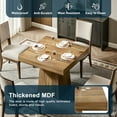 thumbnail image 3 of Demi Bonn 31" Modern Square Dining Table for 4 People, Wood Farmhouse Kitchen Dinner Table for Dining Room, Living Room Furniture, Brown, 3 of 7