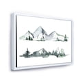 thumbnail image 3 of Designart 'Trees With Winter Dark Blue Mountain Landscape II' Modern Framed Canvas Wall Art Print, 3 of 5