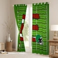 thumbnail image 3 of Homewish Cartoon Monogrammed E Black Out Curtains, Green Brown Football Rugby Curtains Pack of 2 (42x63 Each), Teens Kids Boys Girls Bedroom Curtains, Curtains Blackout Home Decor, 3 of 6
