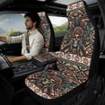 thumbnail image 2 of Xixirimido Car Seat Covers Front Seats Leather Universal Fit for Cars, Vans, Trucks, SUV, Set of 5 Car Seat Protector with Seatbelt Covers & Center Console Cover, Ethnic Tribal Skull, 2 of 8