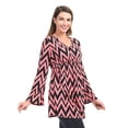 thumbnail image 3 of WT1456 Womens Print Long Sleeve Empire Waist Line Tunic Top, 3 of 3