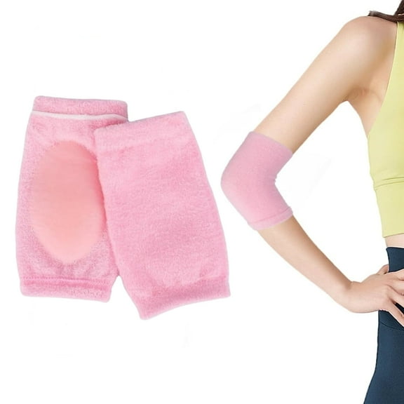 Topboutique Moisturizing Elbow Protector Sleeves,Elbow Gel Covers,Soft Fabric Elbow Pads,Elbow Protector,Moisturizing Elbow Socks for SPA Moisturizing Dry Cracked Skin Care,1 Pair Pink