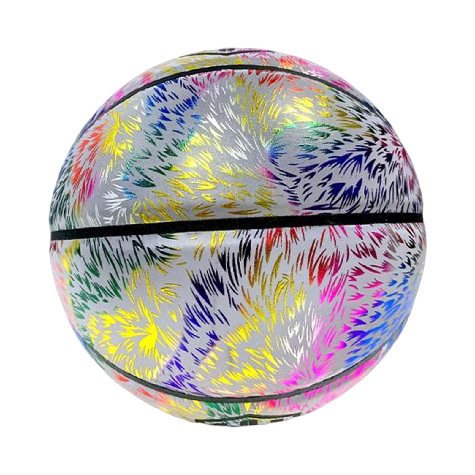 PU Glowing Basketball Training Equipment Glow in The Dark for Girls Boys Style D