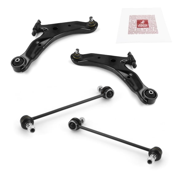 Metrix Premium Chassis Parts - 4 PC Front L/R Lower Control Arm & Front L/R Sway Bar Stabilizer End Link Kit Fits 2001-2006 Hyundai Santa Fe, Replacement RK80349, RK80348 K90376 K90413