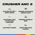 thumbnail image 4 of Skullcandy Crusher ANC 2 Wireless Over-Ear Bluetooth Headphones with Multi-Sensory Bass, Active Noise Cancelling, Up to 60 Hours Battery, Microphone for iPhone Android - Black/Asphalt, 4 of 6