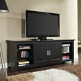 thumbnail image 2 of Pemberly Row Traditional Wood Sliding Door TV Console for TVs up to 70" in Black, 2 of 8