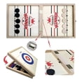 thumbnail image 2 of 3 in 1 Table Desktop Battle Board Games, Large Size Foldable Wooden Ice Hockey Games, Interactive Foosball Game Toys for Family Suitable for Children Over 6 Years Old, 2 of 7