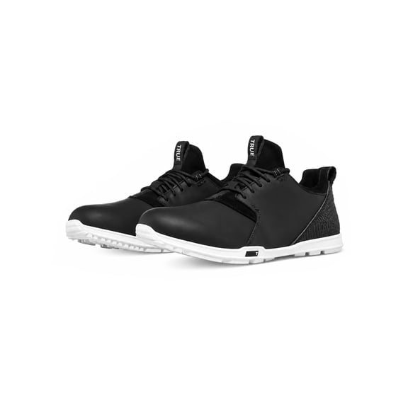 TRUE Linkswear Men's True OG Tour Spikeless Golf Shoes - 8.5 Medium Black -
