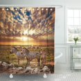 thumbnail image 1 of ABPHQTO Manada de cebras en sabana al atardecer África Safari en Serengeti Cortina de ducha 160x180 cm, 1 of 1