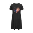 thumbnail image 5 of Bovxnpu Independence Day Womens Nightgowns Sleepshirts Nightshirts Pajama Dress Sleep Gown Plus Size Print Crew Neck Sleepwear, 5 of 7