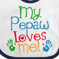 thumbnail image 4 of Inktastic My Pepaw Loves Me Grandchild Boys or Girls Baby Bib, 4 of 4