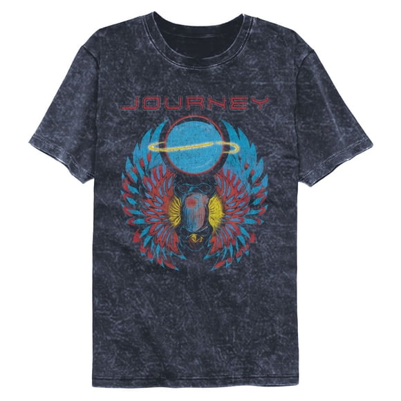 Journey Scarab With Orb Mineral Wash Navy Adult T-Shirt M