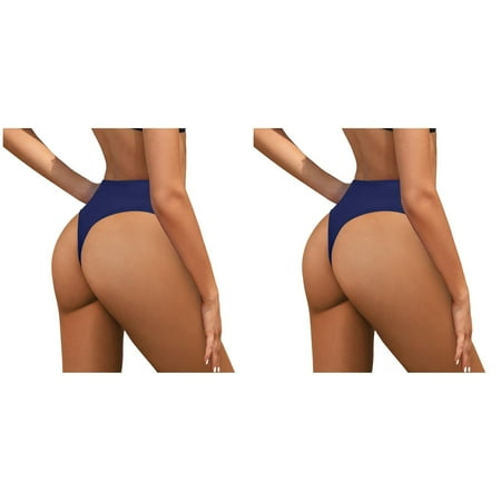 (2-Pack) Rinsvye Women Plus Size High Woman Swim Shorts Waist Bikini Bottoms Swim Briefs Beach Shorts Ruched Bottom High Cut Swim Bottom Full Coverage Swimsuit Bottom Sports Yoga Shorts Swimbottom