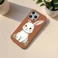 thumbnail image 4 of SKLYDDI Multicolor Cheerful Rabbit Floral Cartoon for iPhone 13 Pro Case - Grass Elements, TPU Flexible Cover, Cute Aesthetic, 4 of 7