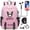 Color3, variant on Teen Kuro_mi Laptop Backpack with USB Charging Port-Waterproof Travel Knapsack Large Canvas Schoolbag for Student