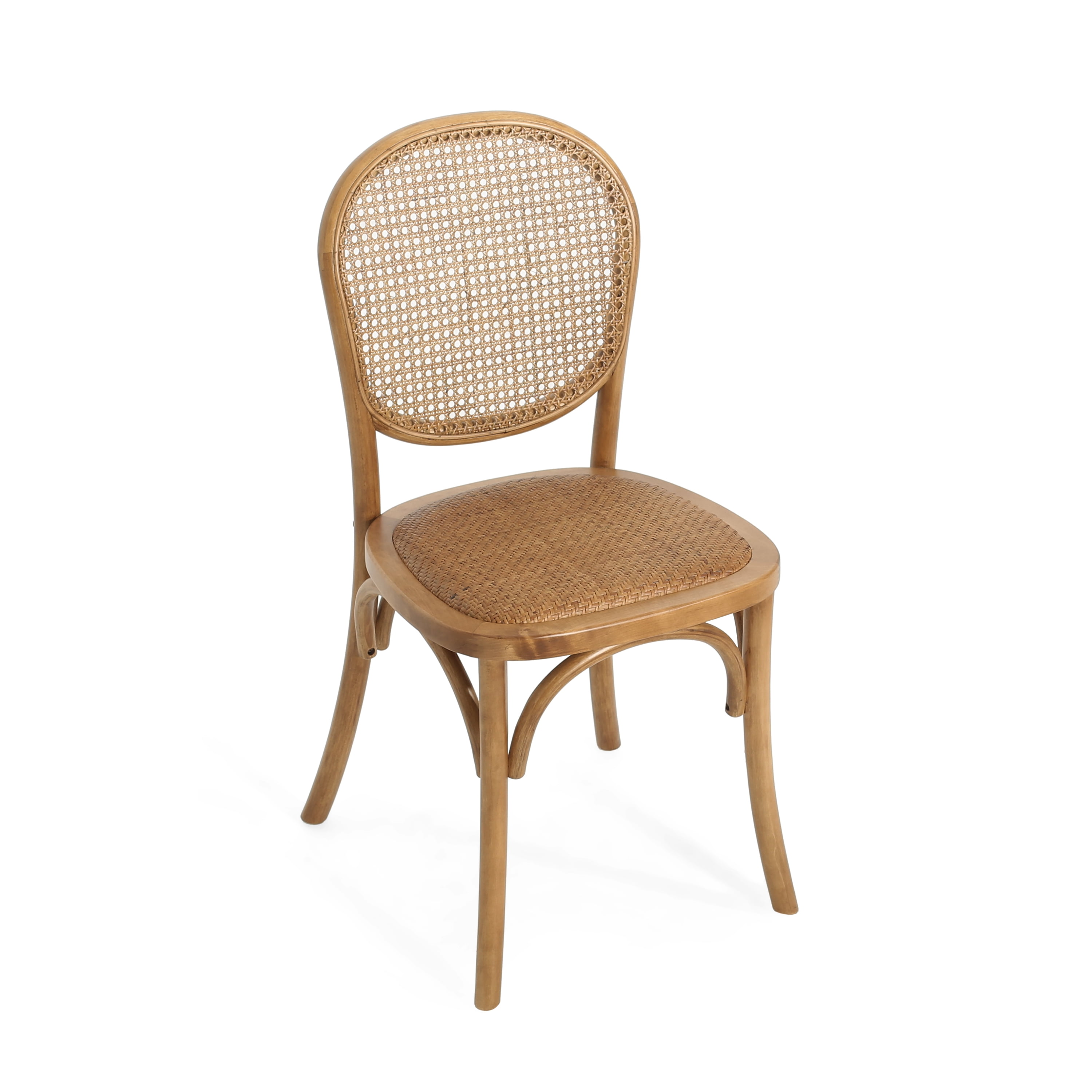 MAYEERTY Mid Century Modern Solid Wood Dining Chairs (Set of 2) - With Armrests for Vanity/Living Room
